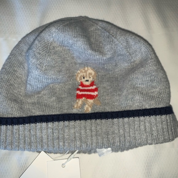 Janie and Jack grey knit hat with embroidered dog age 3 - 6 months new winter‎ - Picture 2 of 7